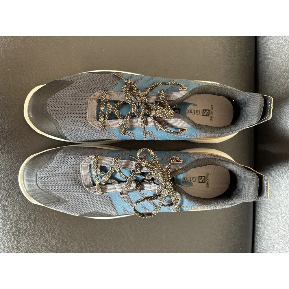 Salomon Trail Running Shoes Mens Size 11.5 Gray Blue Contagrip Ortholite - Picture 4 of 8